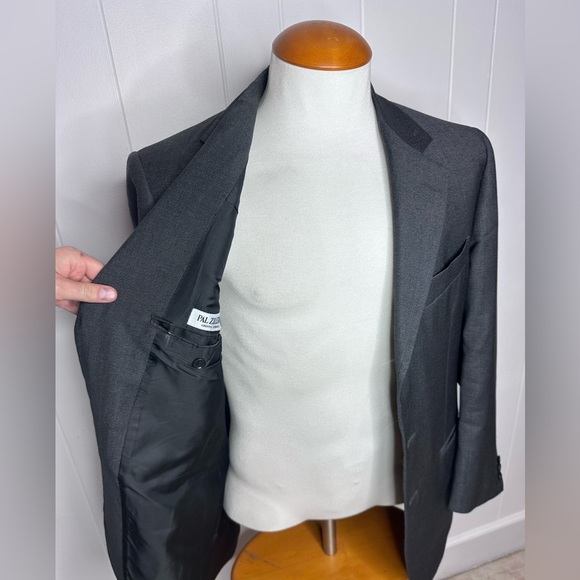 Pal Zileri REDA Super 100s Charcoal Wool Blazer - Picture 9 of 12